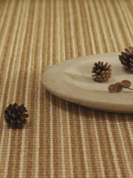 fir cones on sisal stripes
